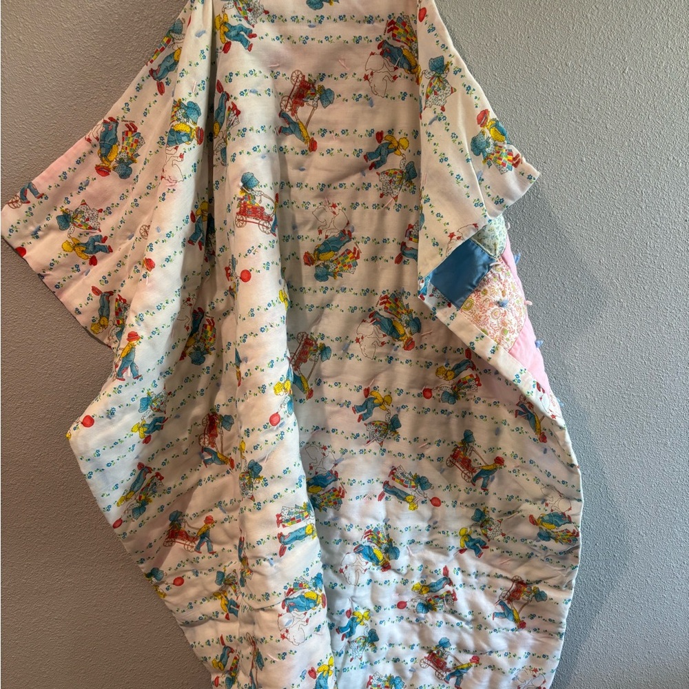 Colorful Patchwork Quilt vintage handmade - Picture 2 of 4